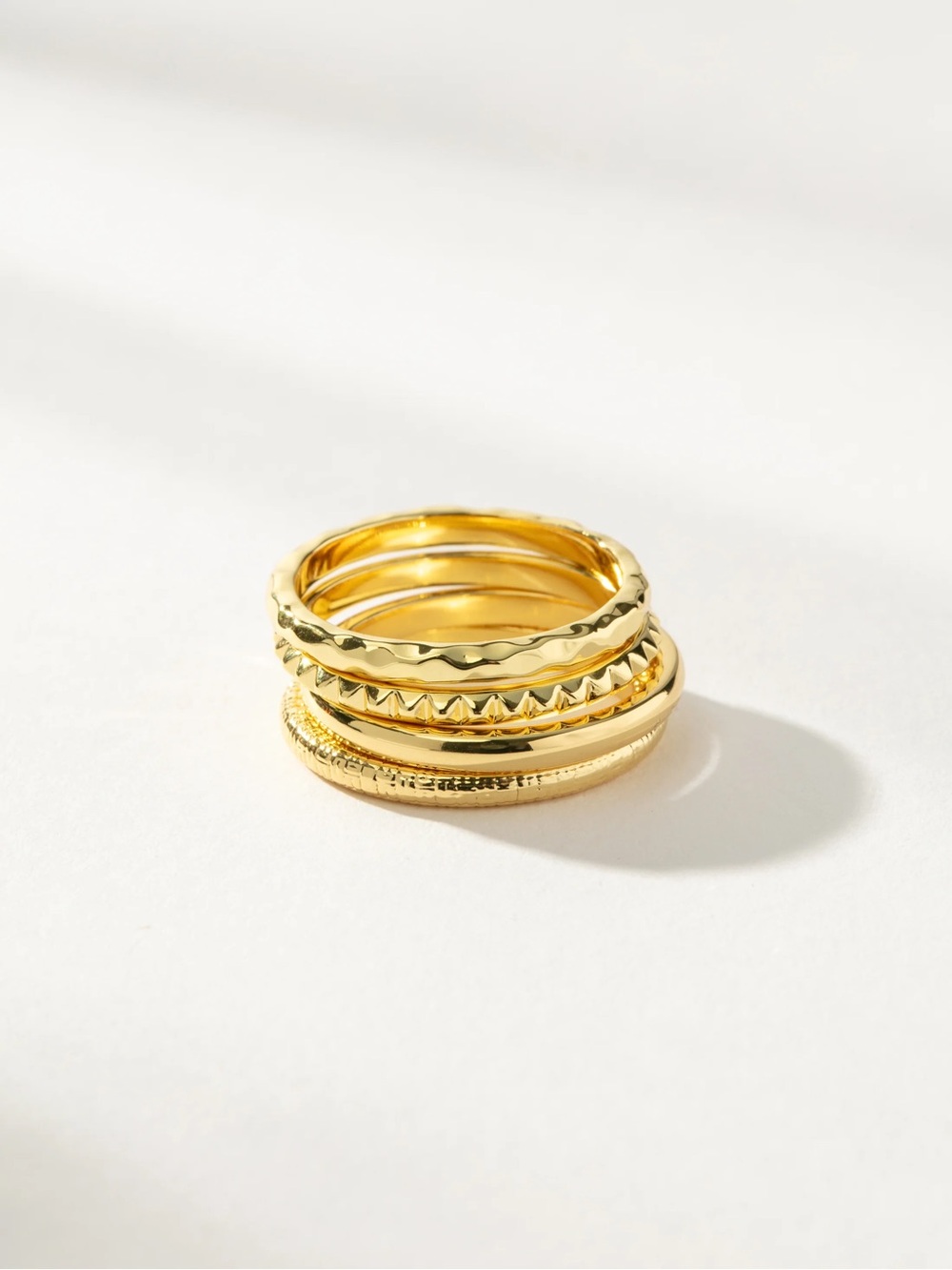 Uncommon James Textured Ring Stack